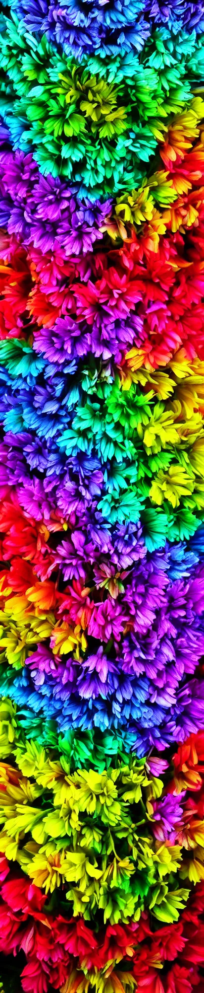 Image similar to vertical macro rainbow flowers