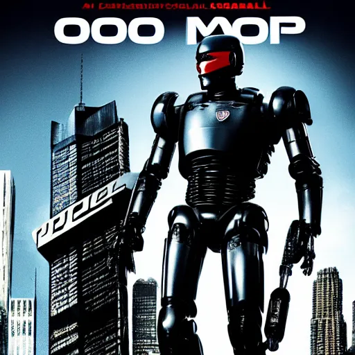 Image similar to a film poster of robocop with nicolas cage, realism, film grain