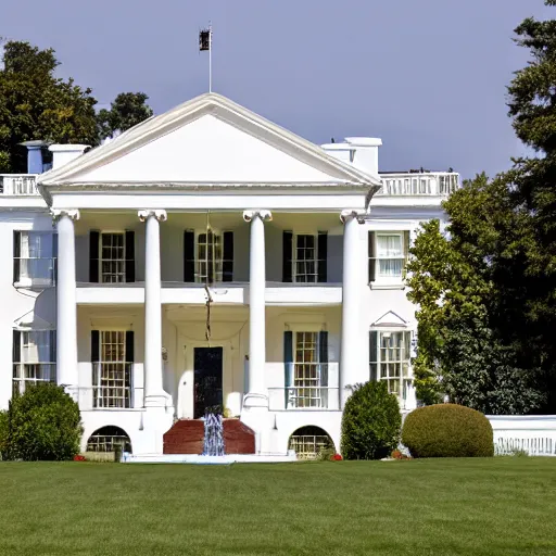 Prompt: a photograph of a chocolate White House