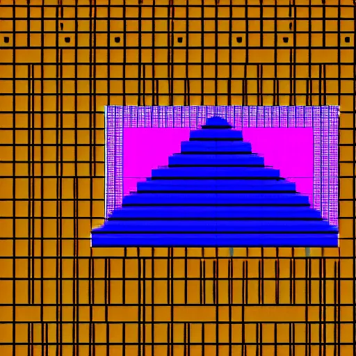 Prompt: aztec pyramid at sunset, pixel art