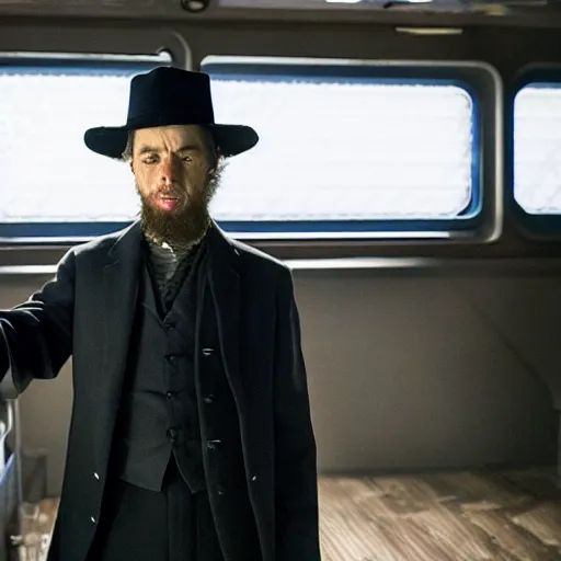 Image similar to amish preacher aboard rocinante, the expanse