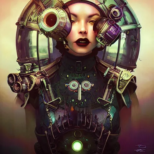 lofi goth biopunk bioshock, digital art, Pixar style, | Stable ...