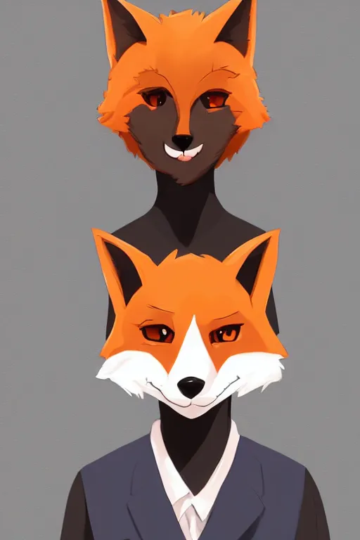 Image similar to a fox fursona, trending on artstation, by kawacy, furry art, digital art