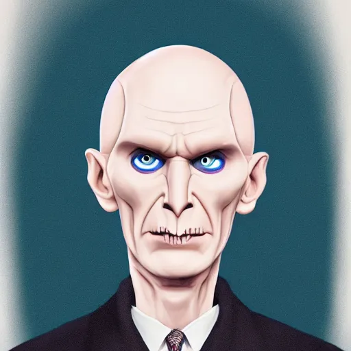 Image similar to lofi portait of the dark lord voldemort, Pixar style