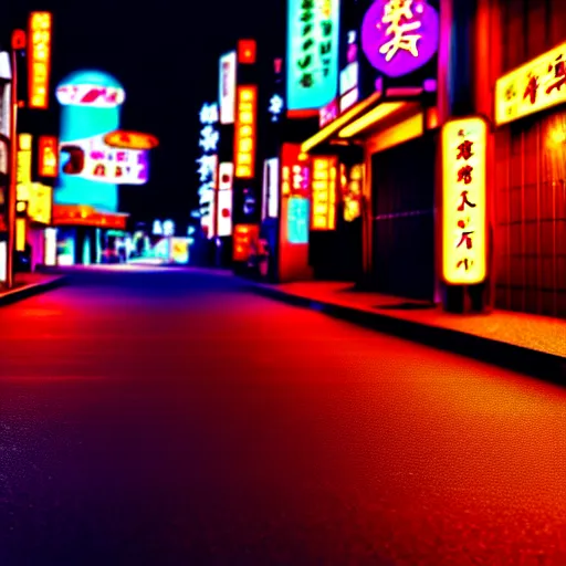 Image similar to a cat waking in a neon light street, in japan, 4 k, high definition wallpaper