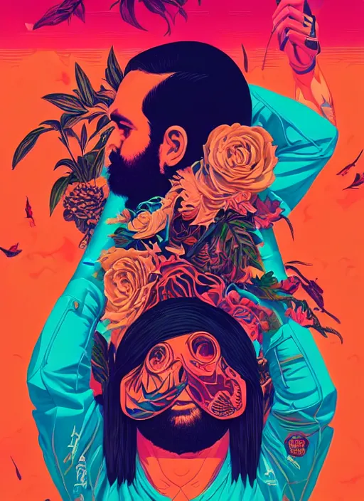 Image similar to concert poster for every time i die, band, music, tristan eaton, victo ngai, artgerm, rhads, ross draws