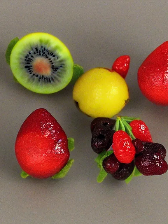 Image similar to miniature diorama fruits