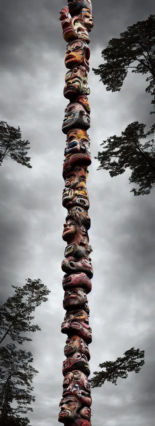 Image similar to totem pole fractal by callebaut, erik johansson, kim keever,