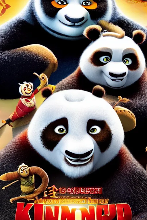 Image similar to kungfu panda 4 poster, upcoming movie, dreamworks animation, high quality, movie poster