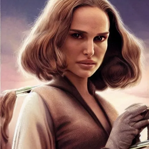 Image similar to Natalie Portman as a Jedi, Highly Detailed