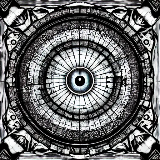 Image similar to a panopticon of the eye of sauron, digital art, detailed