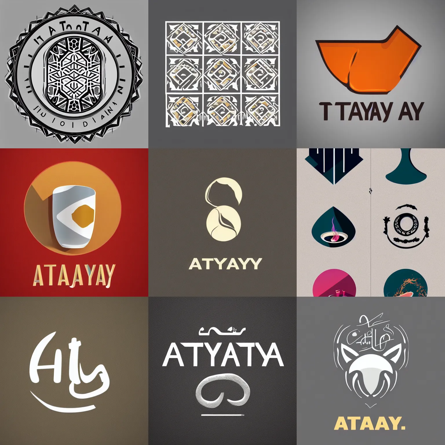 Prompt: ATAY, a well designed logo, Artstation,