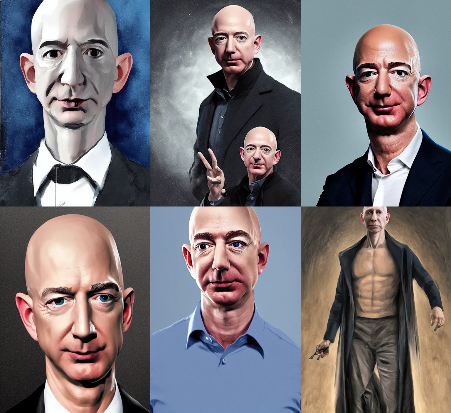 Prompt: portrait of jeff bezos as voldemort