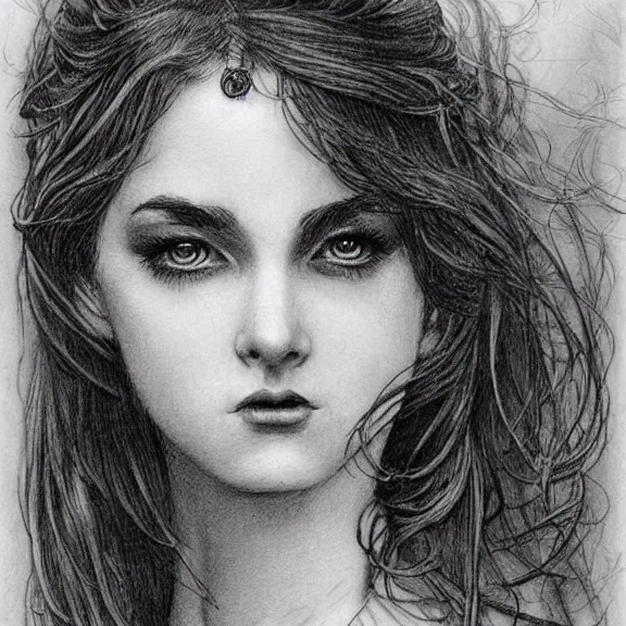 Image similar to a highly detailed portrait in the style of charles dana gibson and in the style of luis royo.