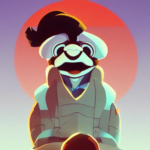 Prompt: face icon stylized minimalist danger mouse, loftis, cory behance hd by jesper ejsing, by rhads, makoto shinkai and lois van baarle, ilya kuvshinov, rossdraws global illumination