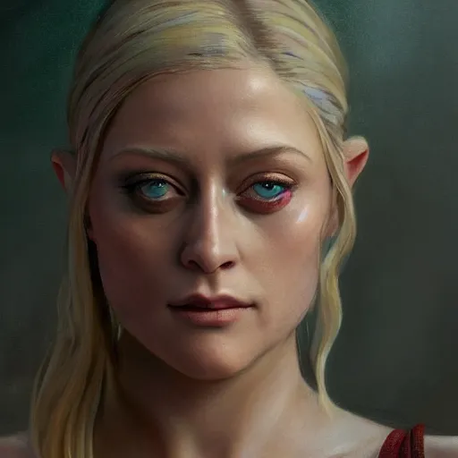 Image similar to Olivia Taylor Dudley as Slowpoke, detailed, centered, digital painting, artstation, concept art, donato giancola, Joseph Christian Leyendecker, WLOP, Boris Vallejo, Breathtaking, 8k resolution, extremely detailed, beautiful, establishing shot, artistic, hyperrealistic, beautiful face, octane render, cinematic lighting, dramatic lighting, masterpiece