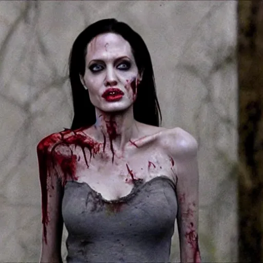 Image similar to zombie ( angelina jolie )