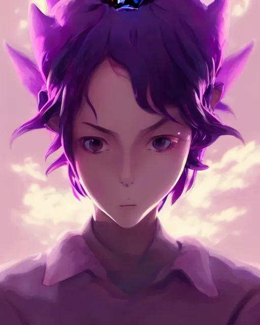 Image similar to one eyed one horned flying purple people eater, portrait shinkai makoto studio ghibli studio key hideaki anno sakimichan stanley artgerm lau rossdraws james jean marc simonetti elegant highly detailed digital painting artstation pixiv