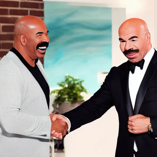 Image similar to white steve harvey meeting black steve harvey