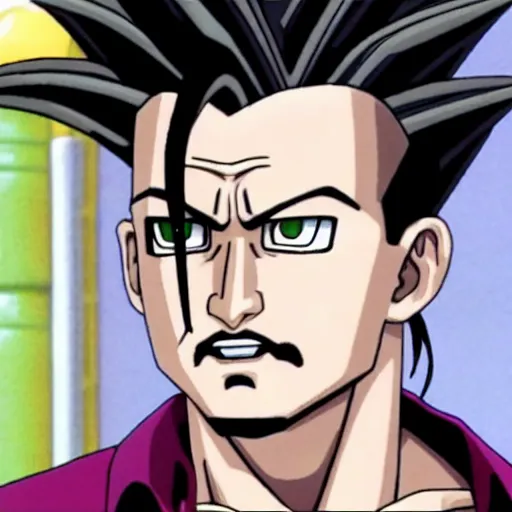 Image similar to a still of johnny depp as an animated version of himself in dragon ball z