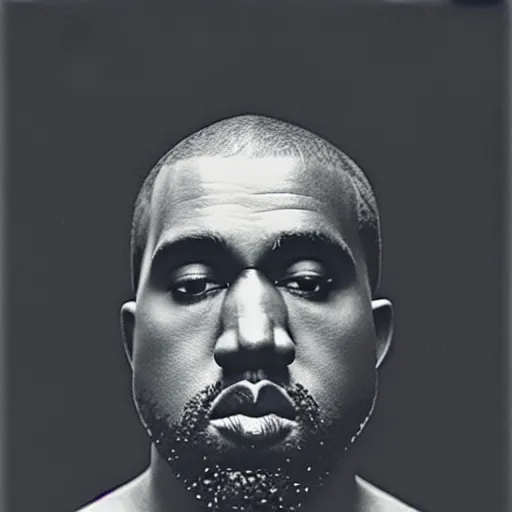 Image similar to a chiaroscuro lighting portrait of kanye west dressed as jesus, black background, portrait by julia margaret cameron, shallow depth of field, 8 0 mm, f 1. 8