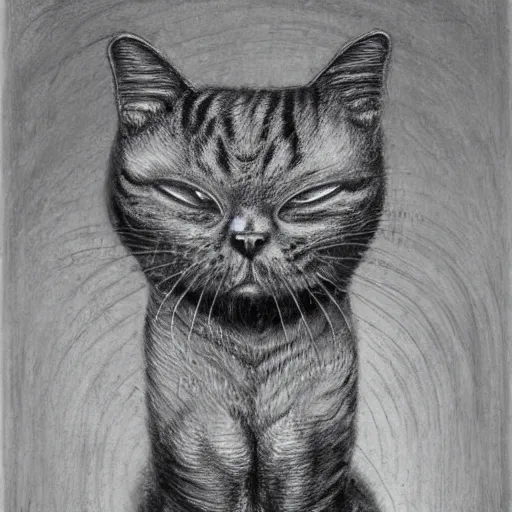 Image similar to picture of cat, by giger, beautiful