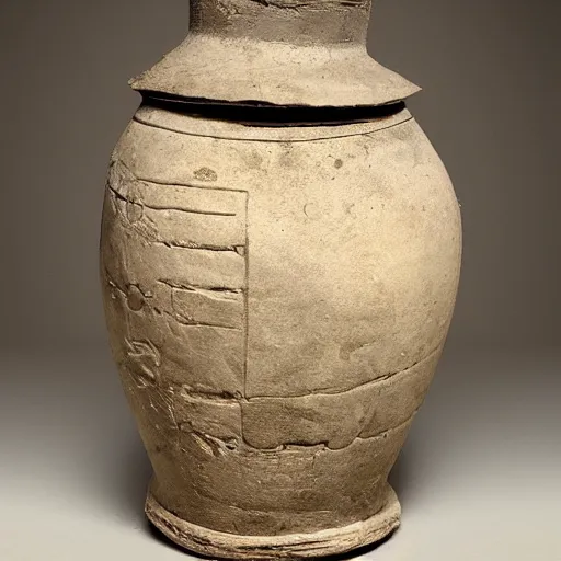 Prompt: roman jar illustrated with skeletons