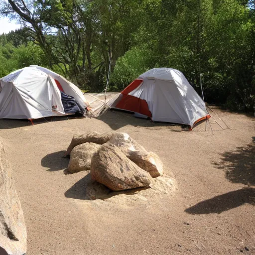 Prompt: basecamp in stone greater than
