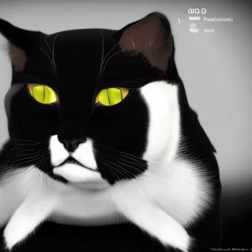 Prompt: tuxedo cat as a devil, photorealistic, 8k