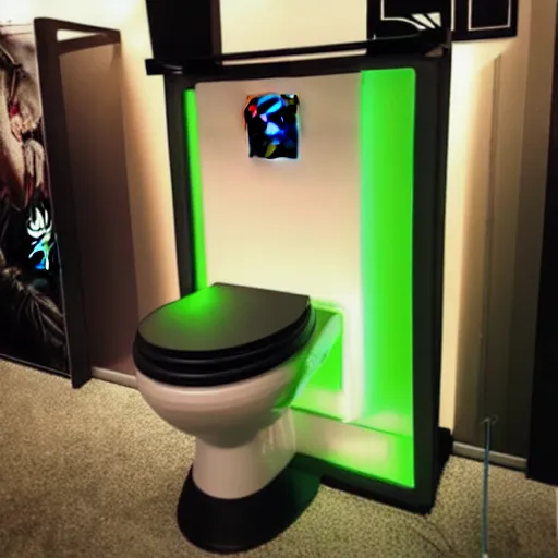 Image similar to razer gaming toilet