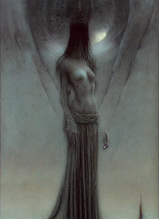 Prompt: princess by Beksinski and Luis Royo