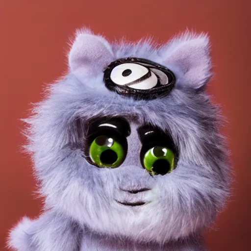 Prompt: cute little furry baby monster in the style of Dreamworks. product photography, centered