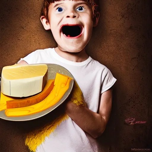 Image similar to cheese monster, cinematic, award winning composite photography