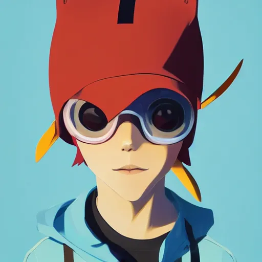 Image similar to face icon stylized minimalist flcl, loftis, cory behance hd by jesper ejsing, by rhads, makoto shinkai and lois van baarle, ilya kuvshinov, rossdraws global illumination