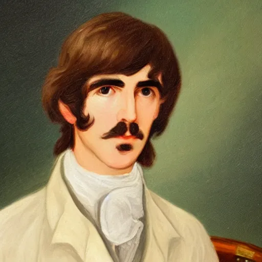 Image similar to regency era painting of a young george harrison