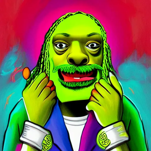 Image similar to snoop dogg tennis ball monster ,tennis ball, colorful, digital art, fantasy,chalk, magic, trending on artstation, ultra detailed, professional illustration by Basil Gogos