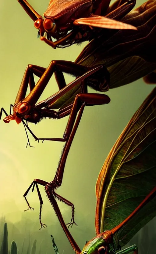 Image similar to exquisite imaginative creature poster art, like a bug, like a mantis, movie art, by lucusfilm, weta studio, 8 k, denoised