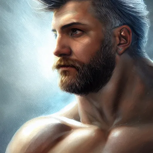 Prompt: Zeus, the lightning god, masculine features, cinematic lighting, powerful, hyper-detailed, cgsociety, 8k, high resolution, in the style of Charlie Bowater, Tom Bagshaw, single face, symmetrical, headshot photography, insanely detailed and intricate, beautiful, elegant, watercolor, cinematic, portrait, Raphaelite, headroom, artstation, Pierre-Auguste Renoir