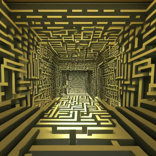 Image similar to the grand entrance to the endless maze, art by kotaro chiba, volumetric lighting, high contrast