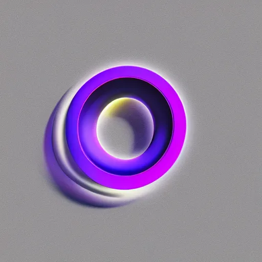 Prompt: torus logo, pixar style black and purple