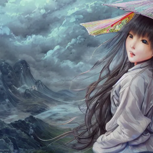 Prompt: dynamic composition, motion, ultra-detailed, incredibly detailed, a lot of details, amazing fine details and brush strokes, colorful and grayish palette, smooth, HD semirealistic anime CG concept art digital painting, watercolor oil painting of a Japanese schoolgirl, by a Chinese artist at ArtStation, by Huang Guangjian, Fenghua Zhong, Ruan Jia, Xin Jin and Wei Chang. Realistic artwork of a Chinese videogame, gradients, gentle an harmonic grayish colors.