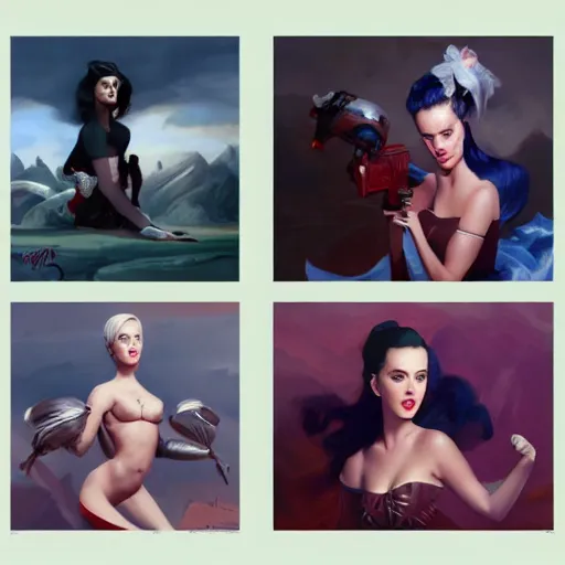 Image similar to katy perry, organic painting, matte painting, bold shapes, hard edges, aesthetic octane render, unreal engine, trending on artstation, by greg manchess, huang guangjian, gil elvgren, sachin teng, greg rutkowski, magali villeneuve, artgerm, jeremy lipkin, michael garmash and, rey