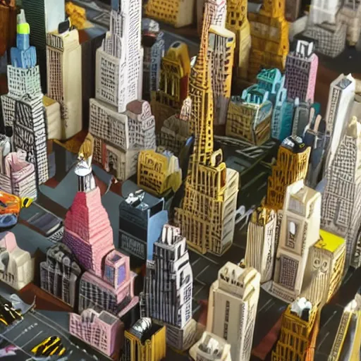 Image similar to new york city, claymation style, very detailed