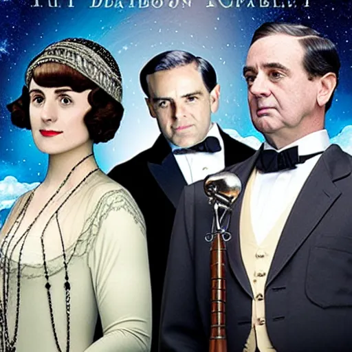 Prompt: downton abbey in space