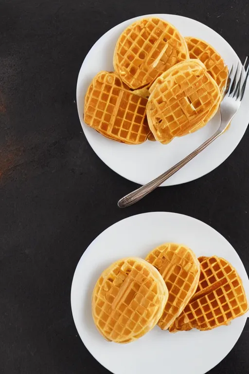 Image similar to eggo waffles and maple syrup on a black laptop computer