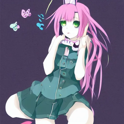 Image similar to Megpoid gumi as a cat girl