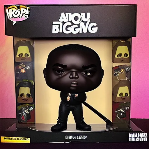 Prompt: a Notorious Big funko pop, detailed
