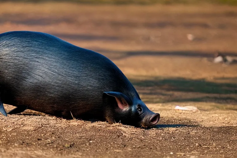 Prompt: a pig seal!!! hybrid! hyper realistic!! realistic lighting!! wildlife photographer of the year!!! bold natural colors, national geographic, hd, wide angle, 8 k