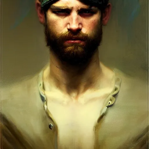 Image similar to a portrait of a good - lookiung white boy gangster,, high detail, cleary see face, by gaston bussiere, bayard wu, greg rutkowski, odd nerdrum, maxim verehin, dan dos santos, masterpiece, sharp focus, cinematic lightning - h 7 6 8