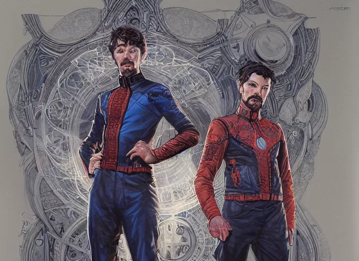 Image similar to a highly detailed futuristic portrait of stephen strange, james gurney, james jean